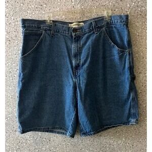 Faded Glory Carpenter Denim Shorts Men's Size 40 Blue Workwear Utility Pockets